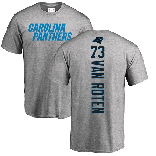 Carolina Panthers Men Ash Greg Van Roten Backer NFL Football #73 T Shirt->carolina panthers->NFL Jersey